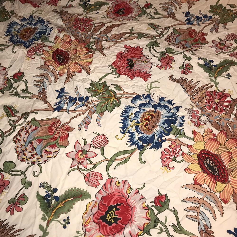 Floral Pottery Barn Duvet Cover - size full/queen